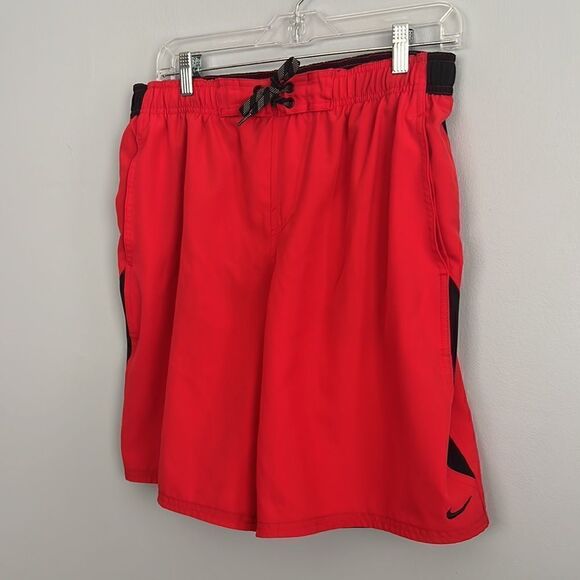 Nike red swim trunks shorts Men’s L - Picture 6 of 12